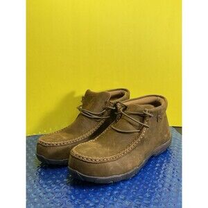 Twisted X Women's Work Chukka Driving Moc Boots Steel Toe Brn Size 9M WDMST01